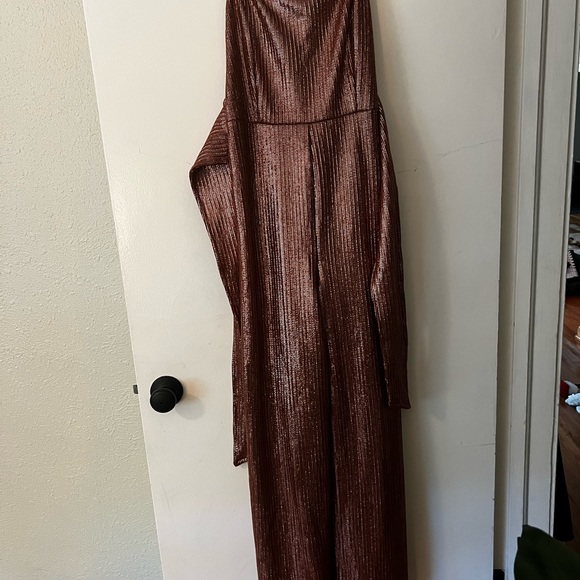 REVOLVE FREE PEOPLE Shimmer And Shine Jumpsuit in Ginger Snap - Picture 11 of 11